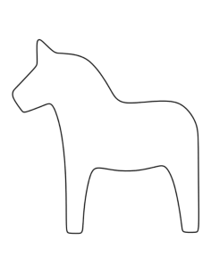 Dala Horse Tracing Worksheets Pdf, Free Vectors File